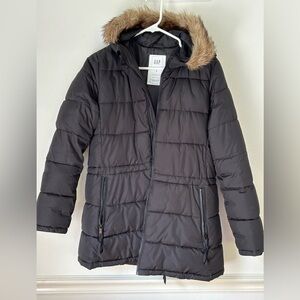 gap puffer coat with hood